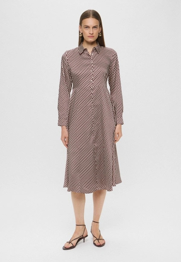 Abito Comma twill poliestere stamp
