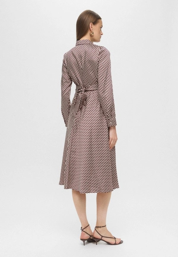 Abito Comma twill poliestere stamp