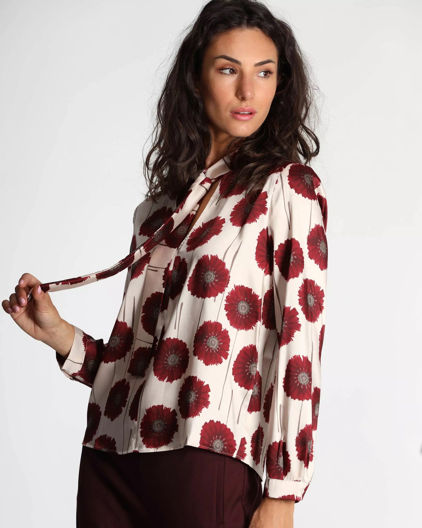 Camicia Fulvia twill poliestere stamp
