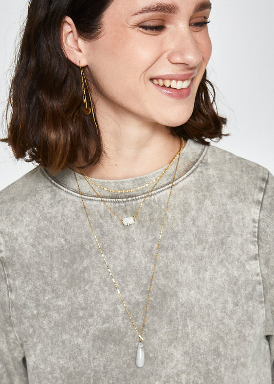 Collana june acc.ino oro pietra