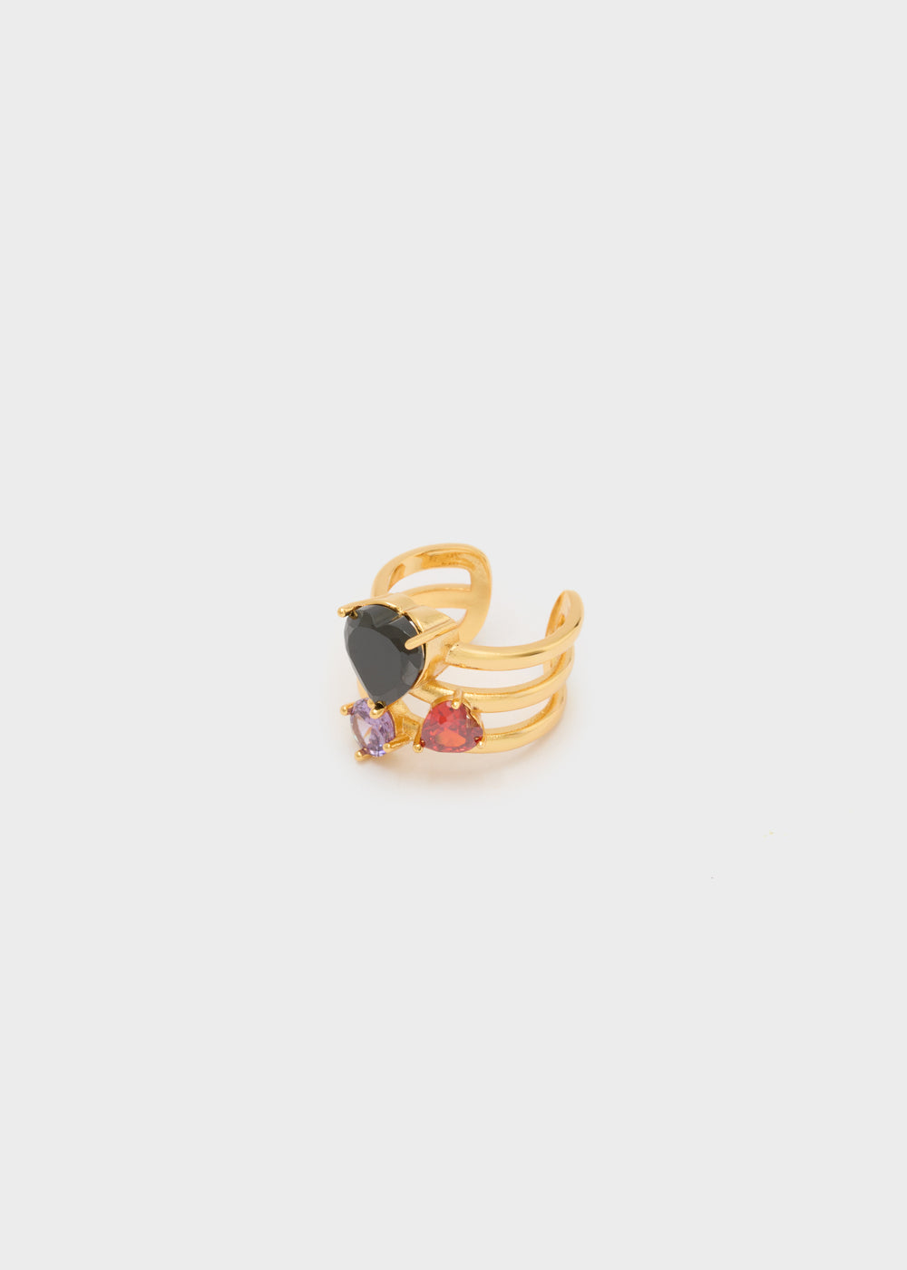 Anello tre pietre con cuore