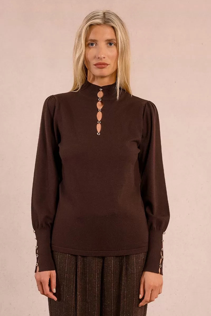 Pullover lavorato in maglia