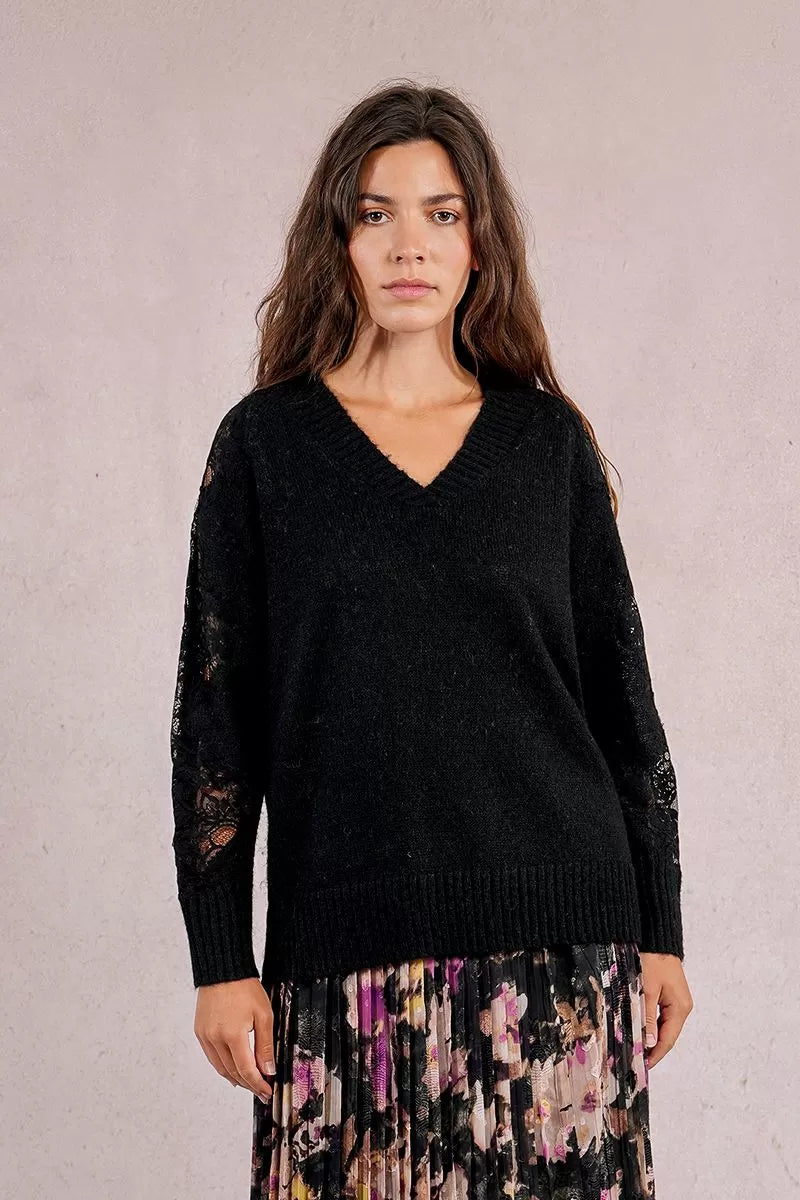 Pullover lavorato in maglia