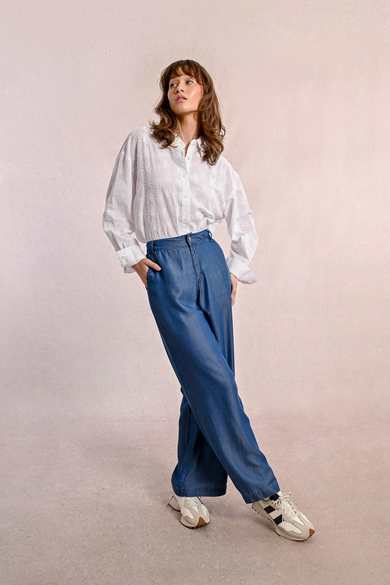 Pantalone Molly Bracken in denim leggero