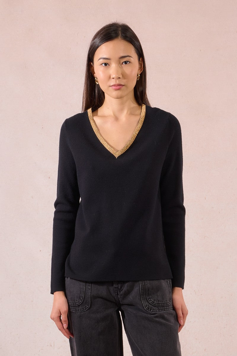 Pullover lavorato in maglia