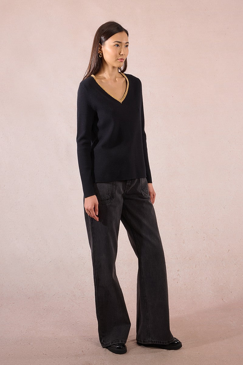 Pullover lavorato in maglia