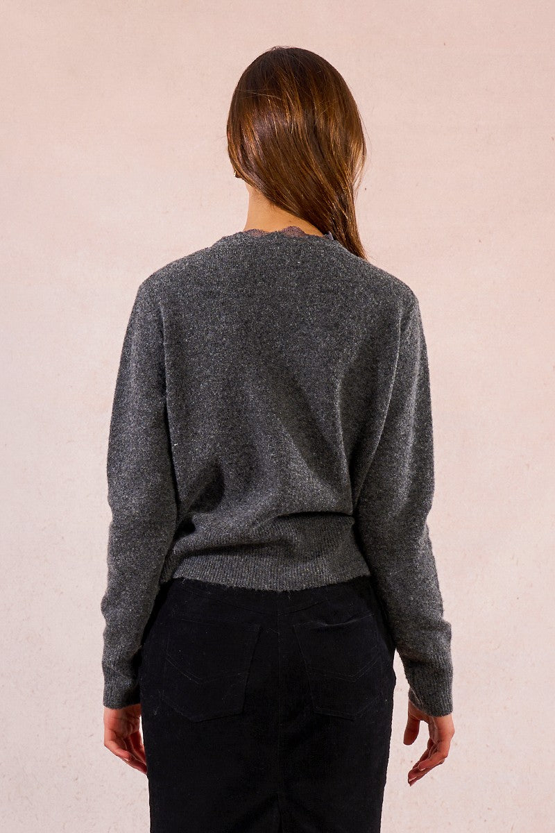 Cardigan lavorato in maglia