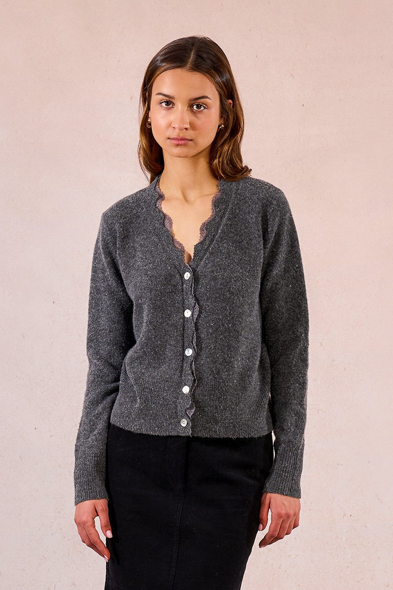 Cardigan lavorato in maglia