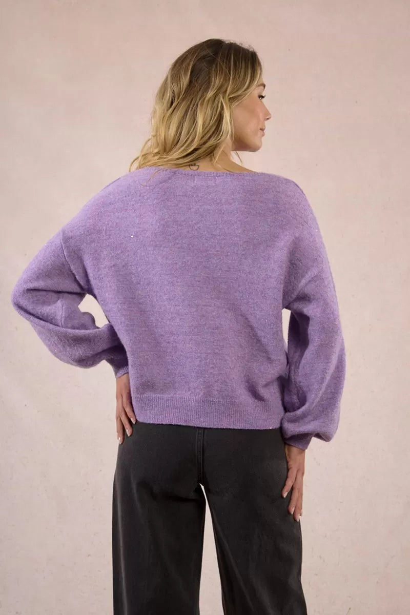 Pullover lavorato in maglia