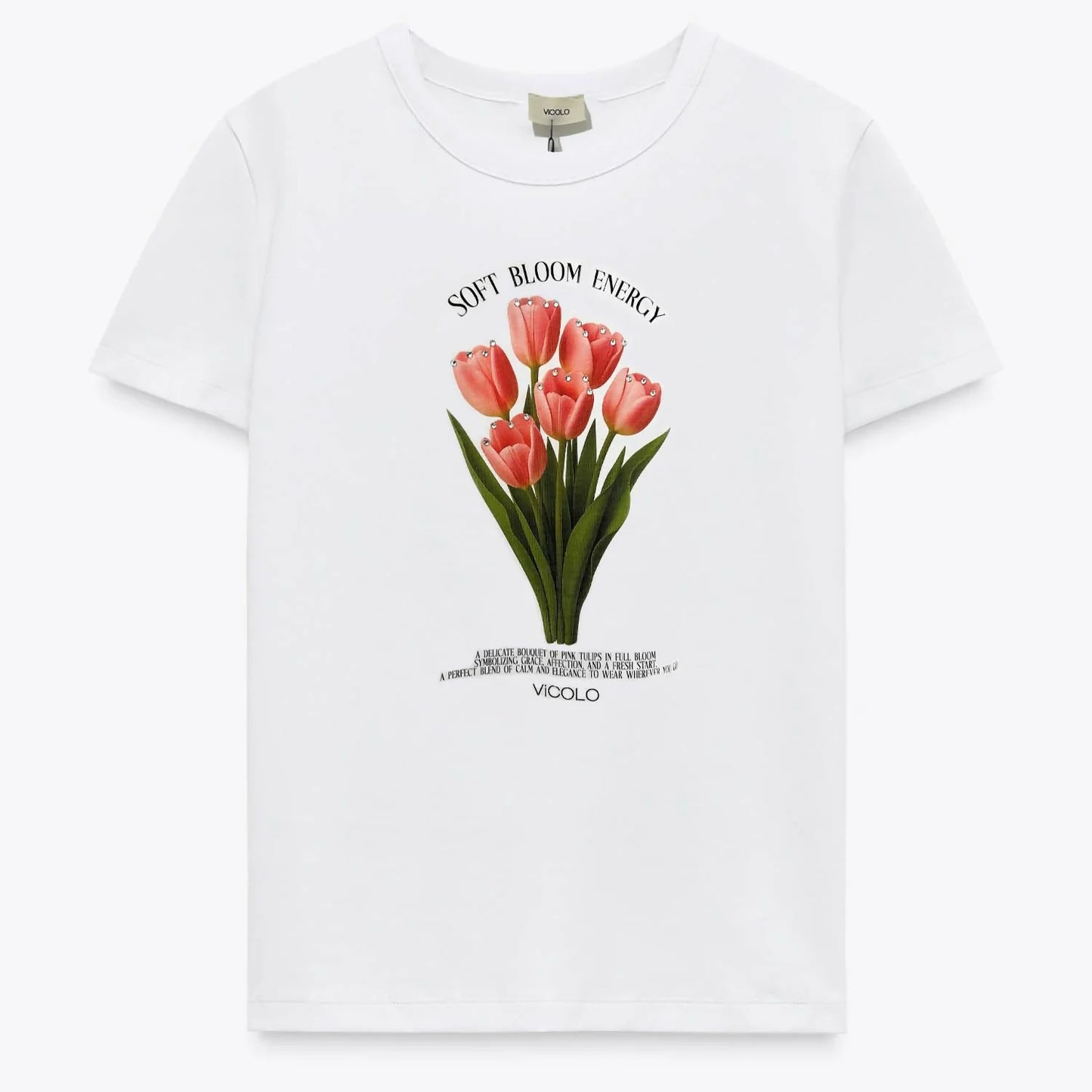T-shirt Vicolo over con stampa tulipani