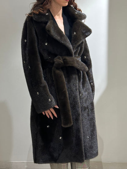 Cappotto Vicolo con pietre grigio o marrone