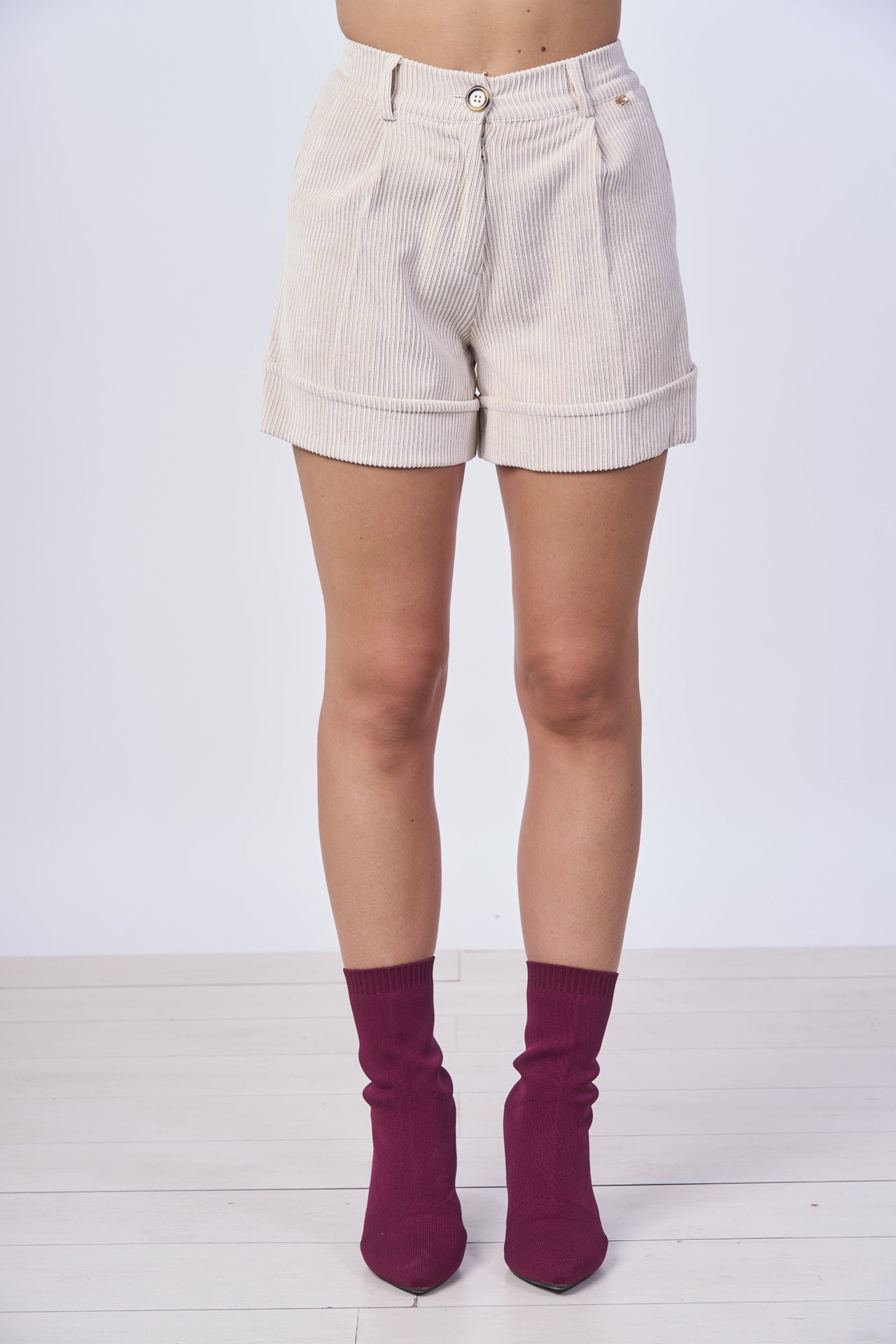 Short Velluto costa larga