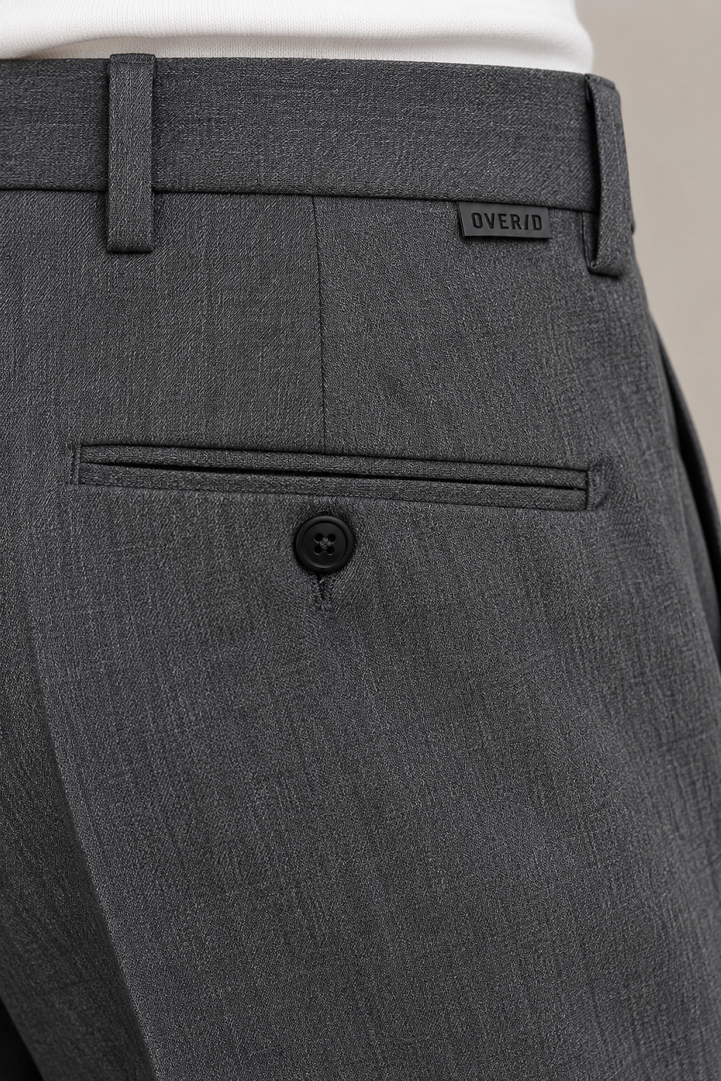 PANT. 'TAPERED FIT' 1 PINCE TASCHE DOPPIO