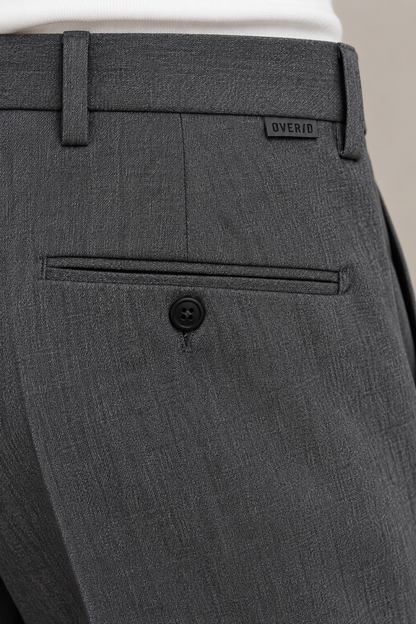 PANT. 'TAPERED FIT' 1 PINCE TASCHE DOPPIO