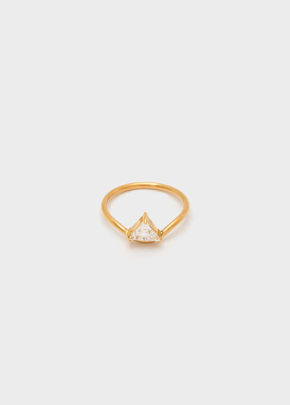 Anello thin con pietra triangolare