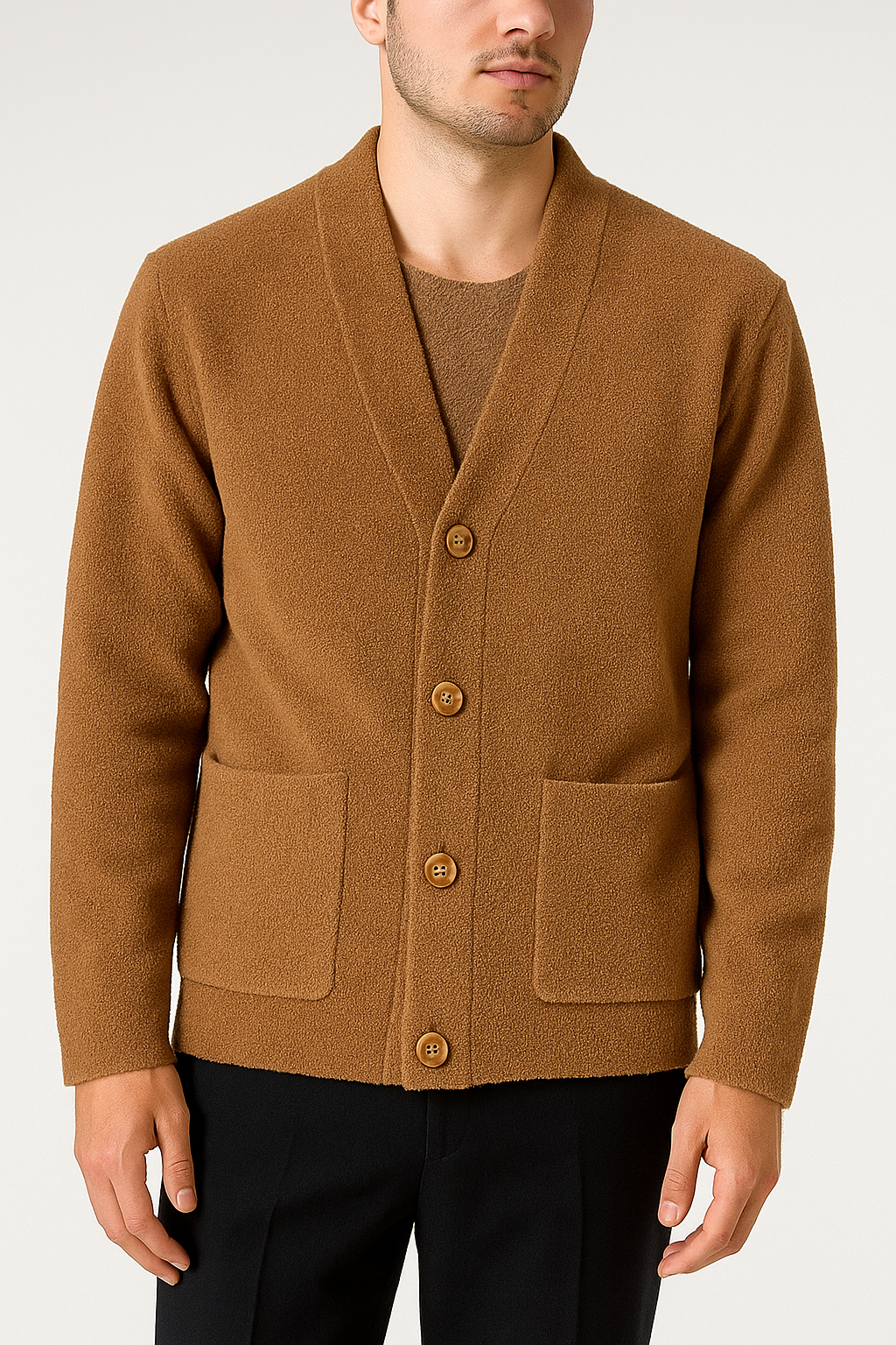 Cardigan c/tasche spugna