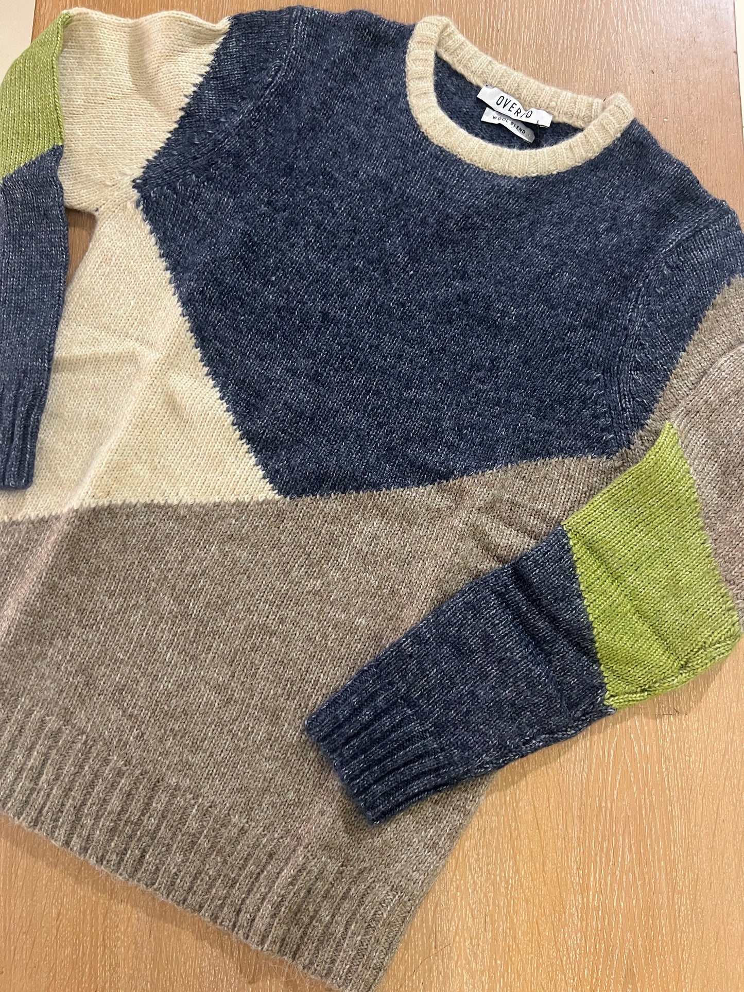 Maglia g/c color-block