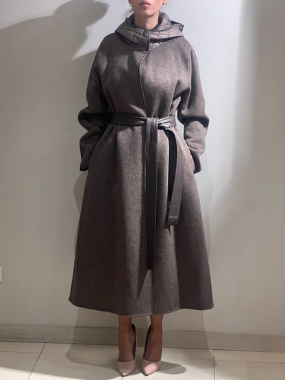 Cappotto Vicolo Fango con cintura