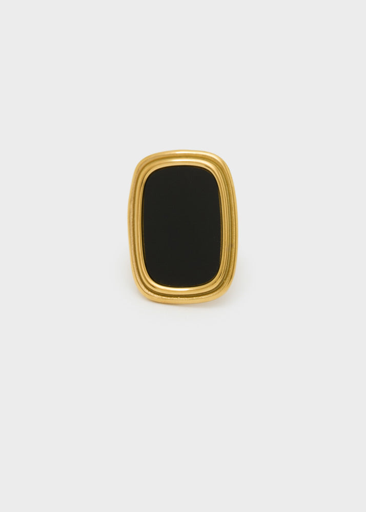 ANELLO MILLY PIETRA ACC. INOS. ORO/NERO