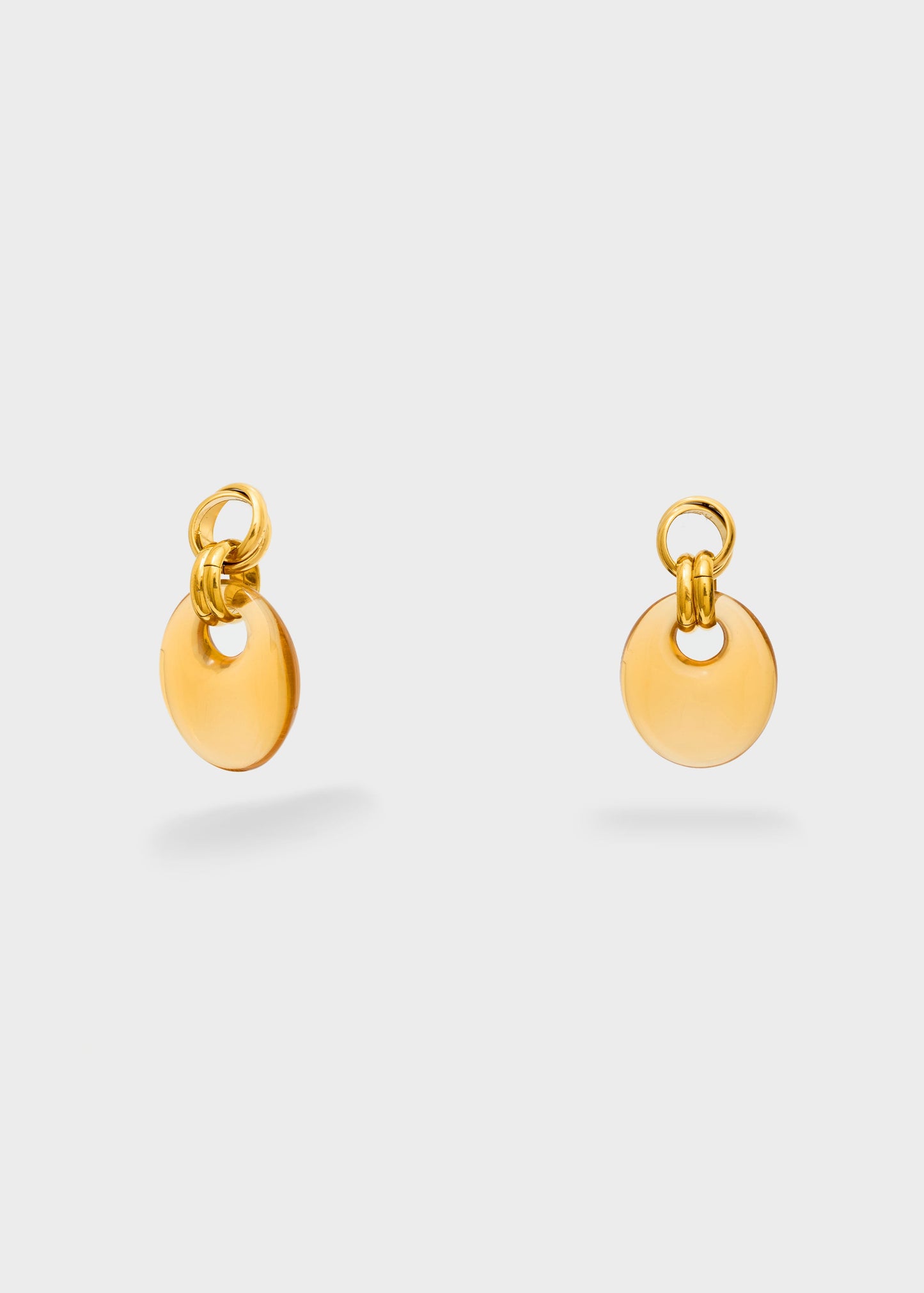 Orecchini Nadia ovali in resina giallo