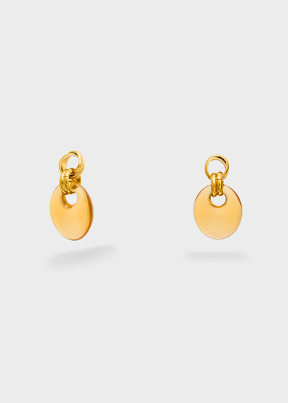 Orecchini Nadia ovali in resina giallo