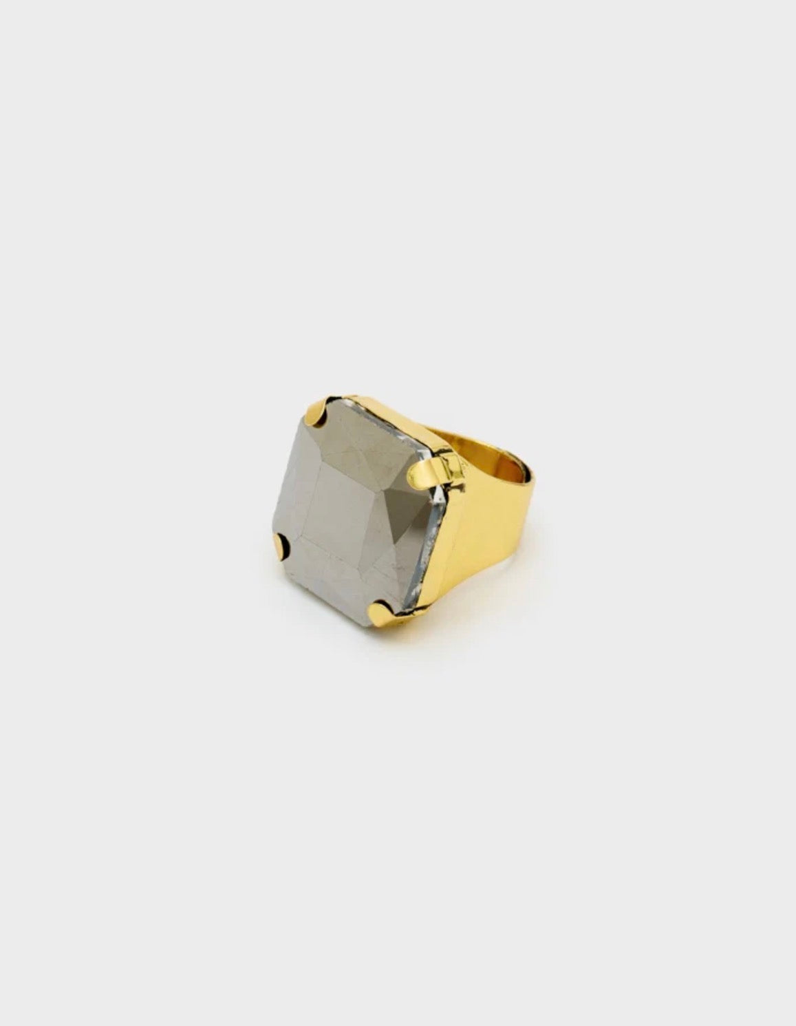 ANELLO VALE CON PIETRA GRIGIO
