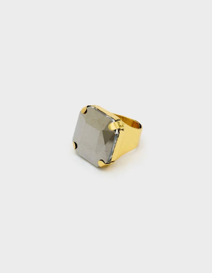 ANELLO VALE CON PIETRA GRIGIO