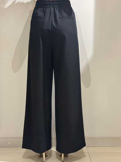 Pantalone ampio con coulisse grigio