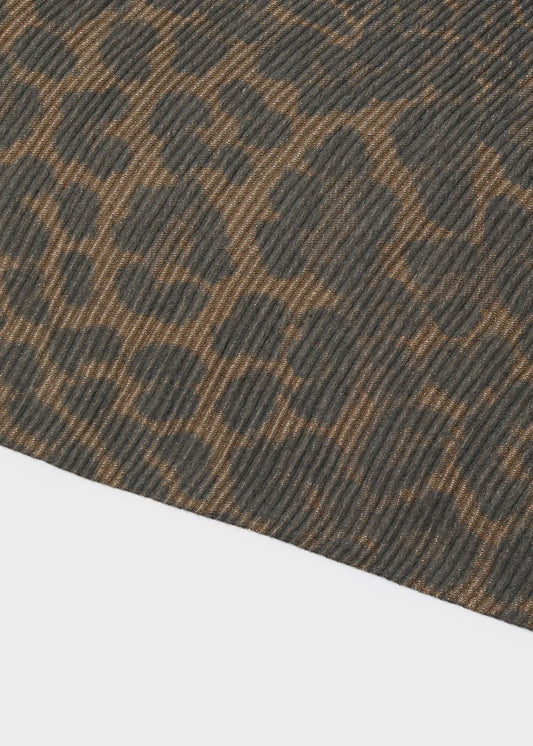 Sciarpa animalier lurex plisse