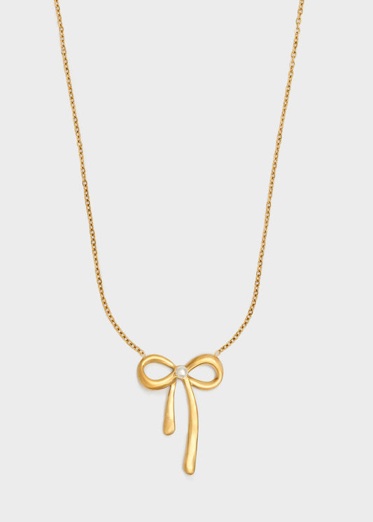 Collana fiocco perla