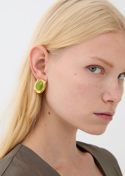 Orecchini adele vintage acc. inox verde