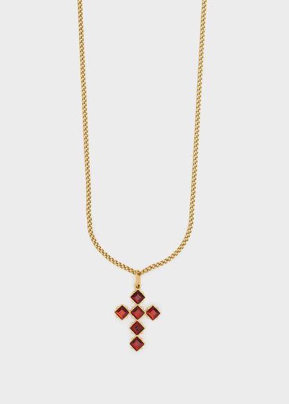 Collana croce e pitre rombo