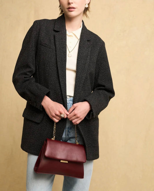 BORSA CAROLINE SMALL A MANO+TRACOLLA ROSSO
