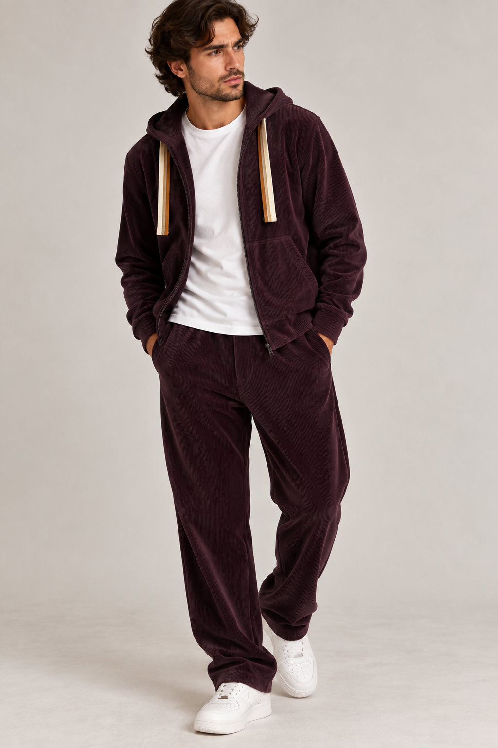 FELPA STRUTT.FULL-ZIP C/CAPP. T/V