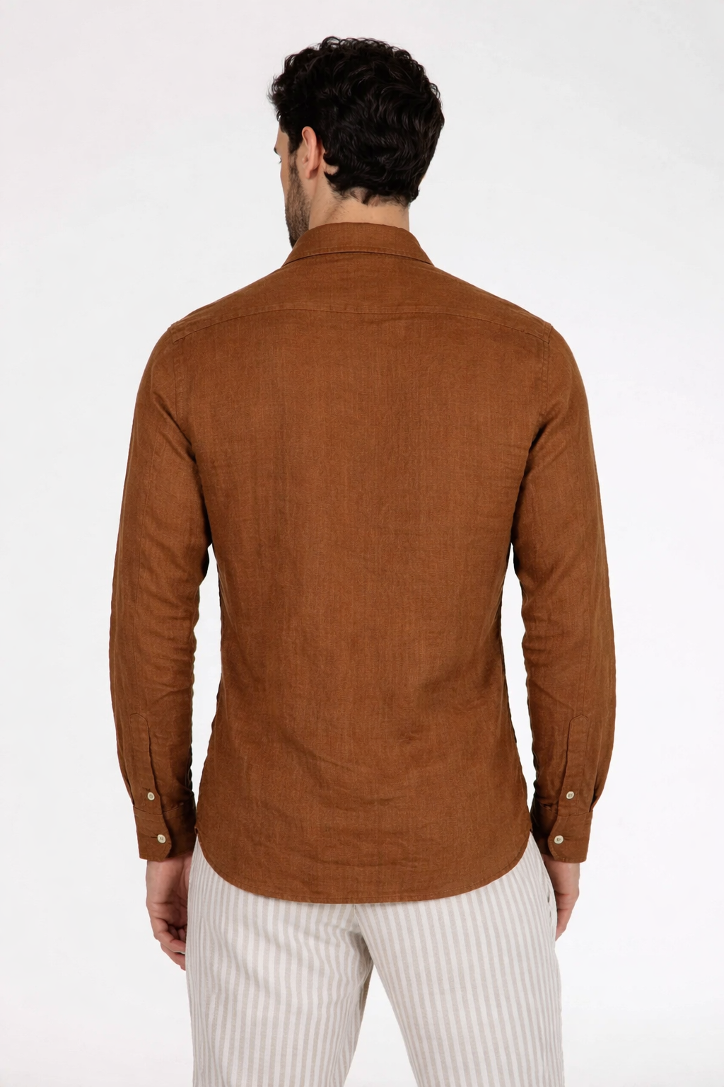 Camicia m/l collo francese lino