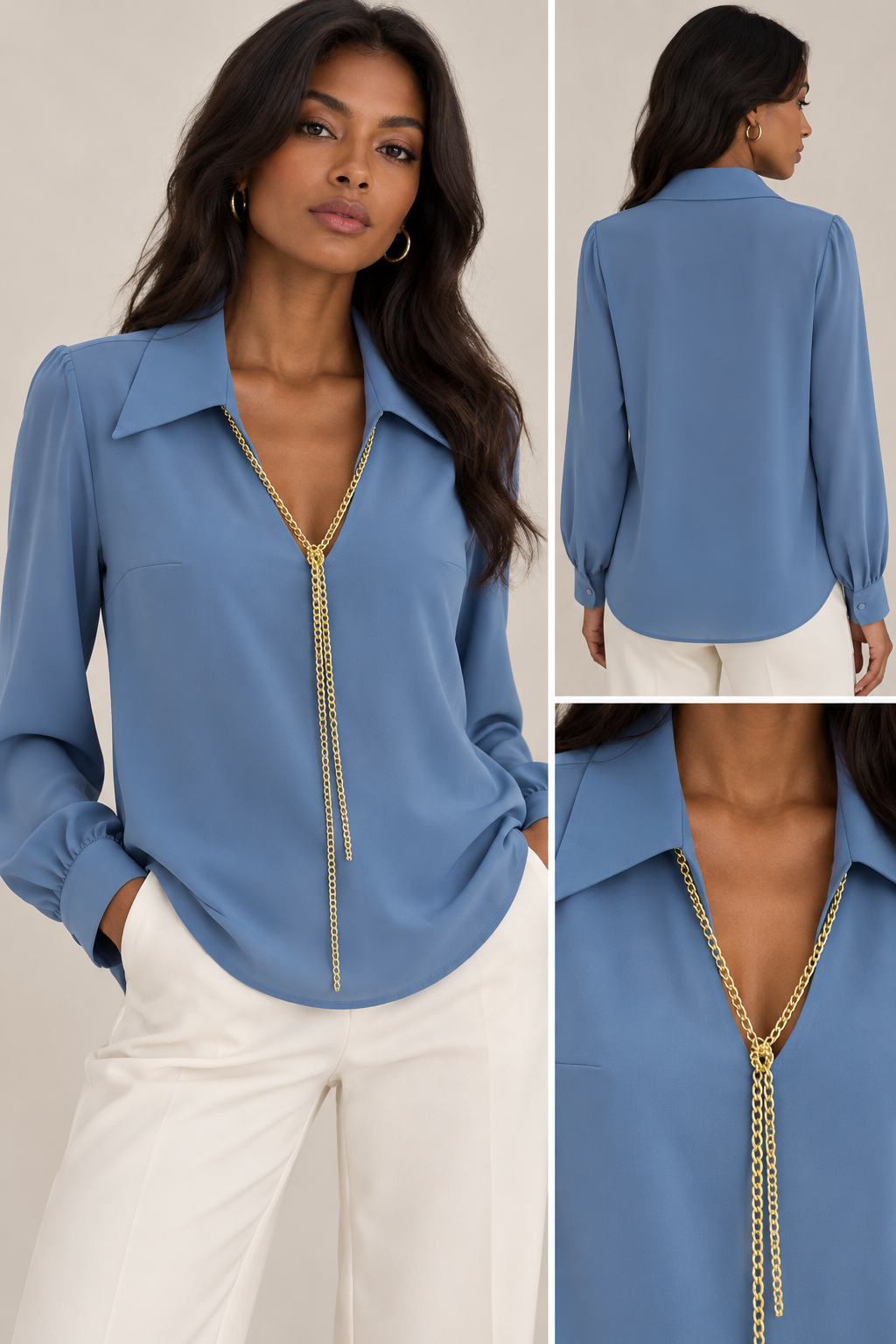 BLUSA 27785 TRIPLA GEORGETTE GML