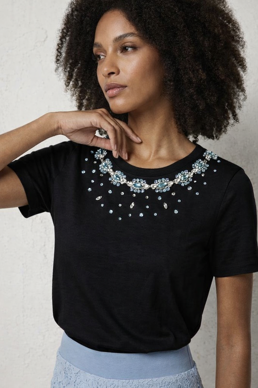 T-shirt con strass