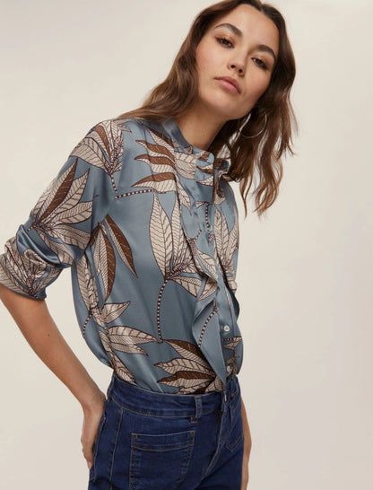 Camicia Neon twill poliestere stamp