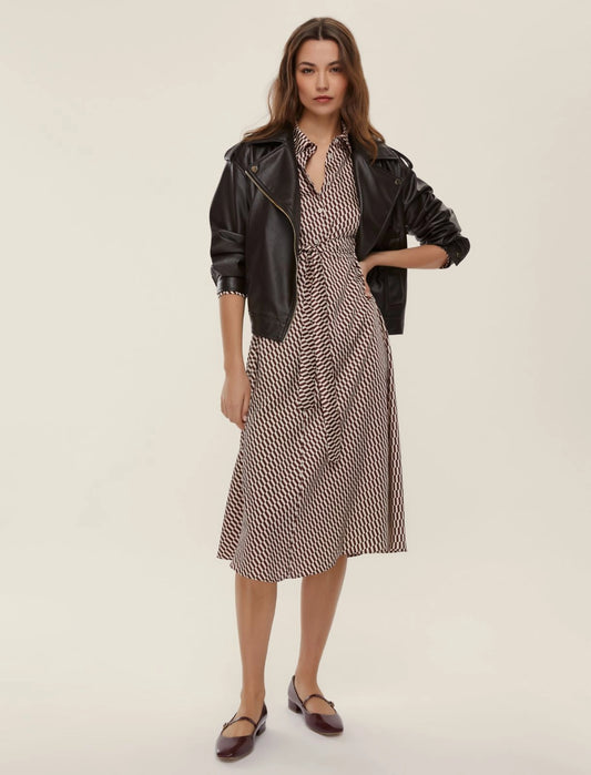 Abito Comma twill poliestere stamp