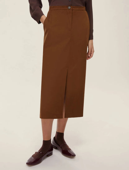 Gonna Dritto jersey suede poliestere