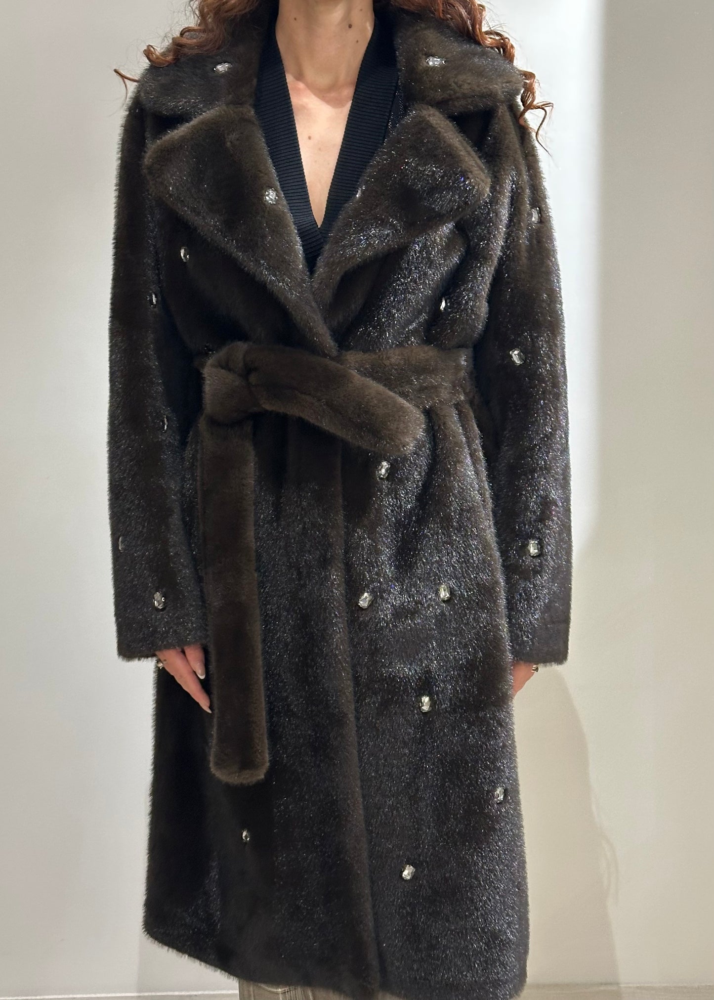 Cappotto Vicolo con pietre grigio o marrone