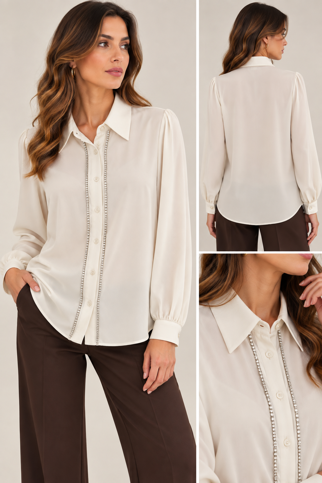 CAMICIA GEORGETTE TINTA UNITA