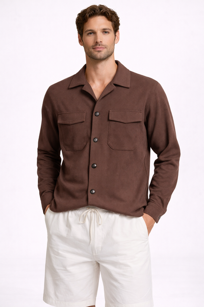 Overshirt destrutt tess a maglia