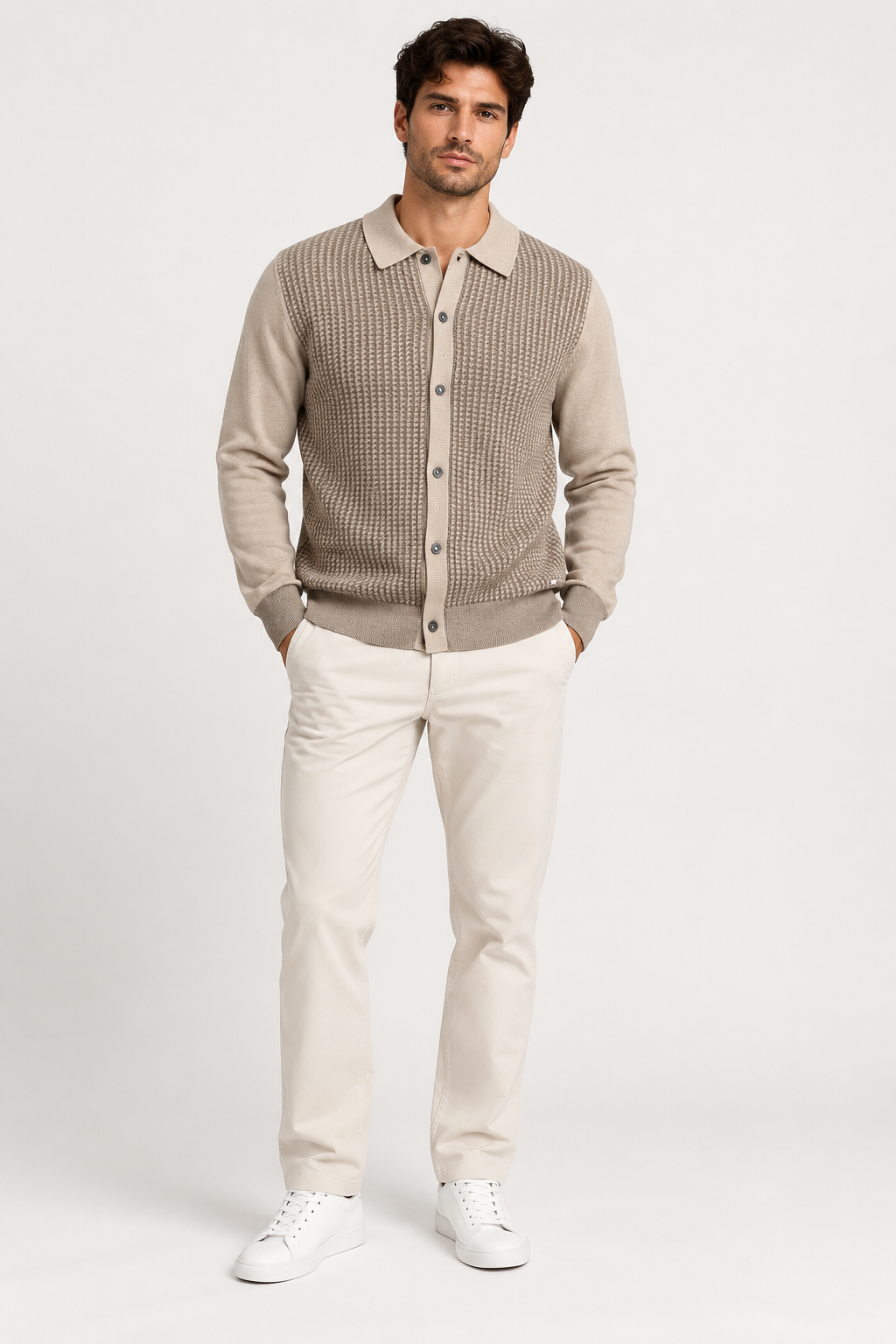 Camicia M/L punto bicolor