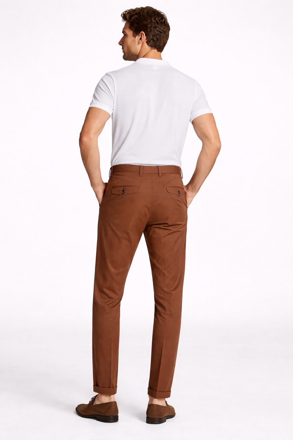 Pantalone doppia pince cotone supima