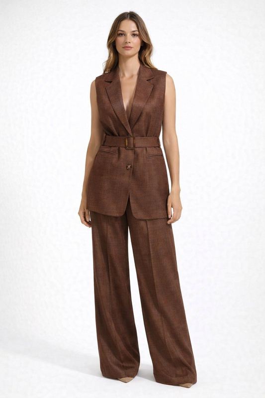 Pantalone palazzo 2 bottoni