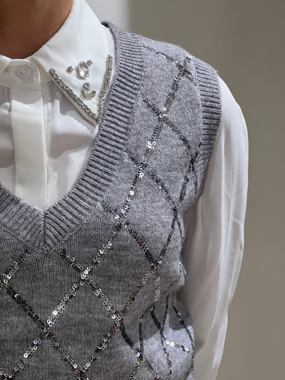 Gilet scollo a v