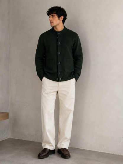 Overshirt cardato con bottoni