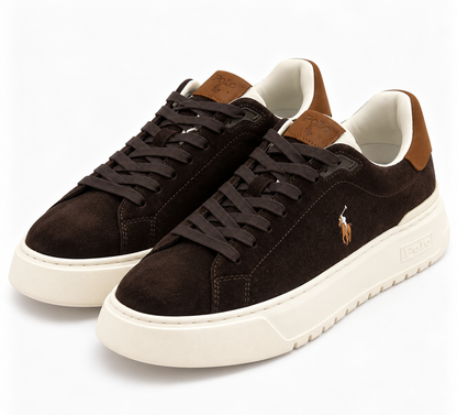 Scarpa moro Ralph lauren SUEDE/NUBUCK RLITE COURT SK L TL