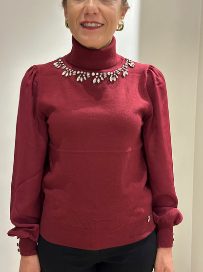 Maglia collo alto appluicazione